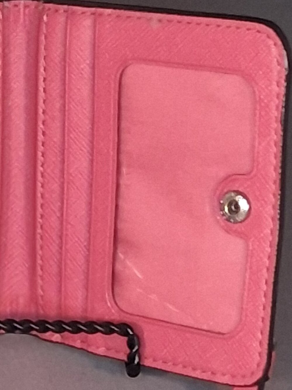 NWT Coach Pink Saffiano Leather Bow Bifold Snap Compact Wallet F53141 - Picture 8 of 13